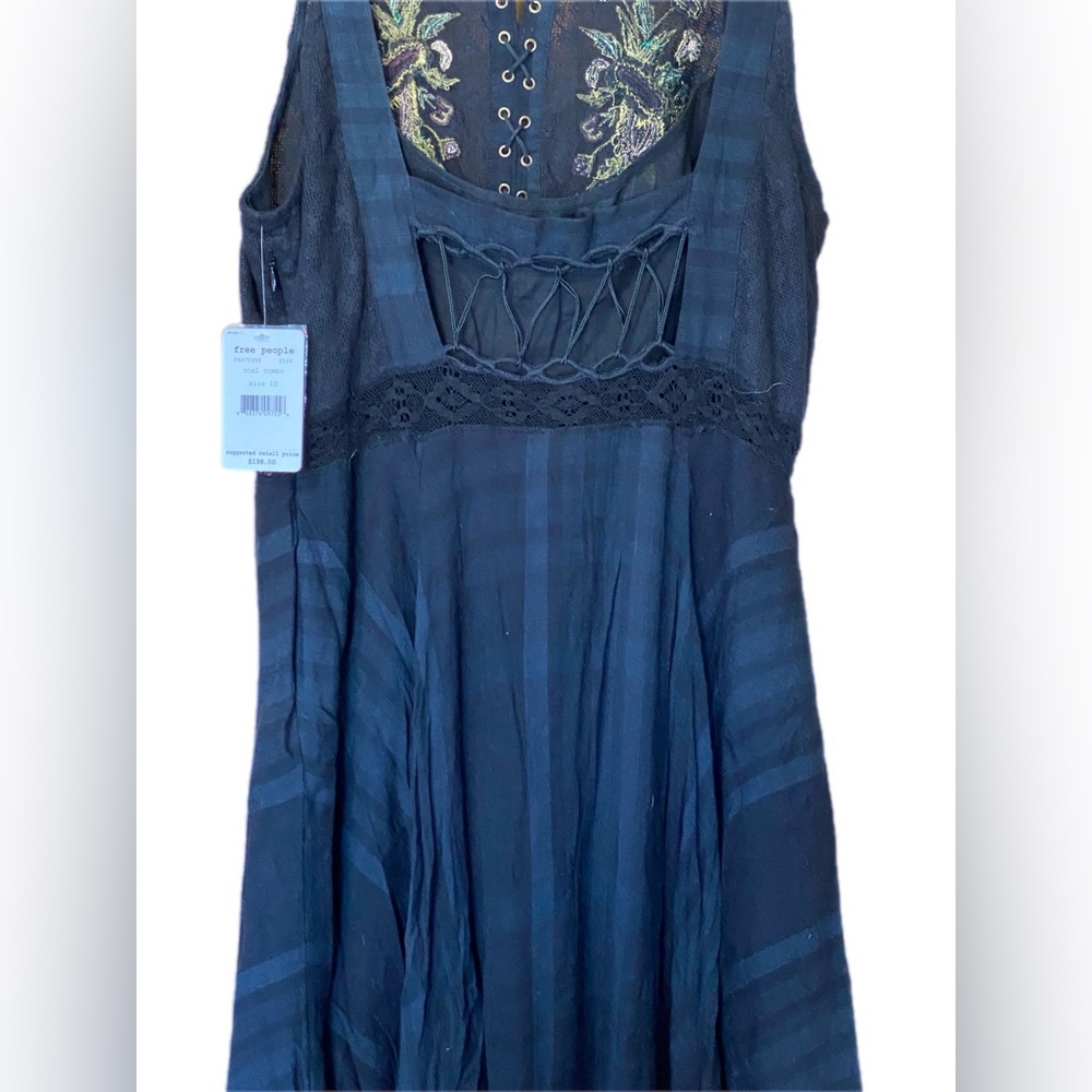 Free People Coal Combo dress size 10 NWT - Picture 10 of 16